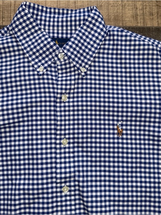 Ralph Lauren Other - Ralph Lauren Blue and White Gingham Button-Down Shirt classic fit size medium